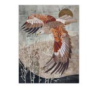 Artery8 Unframed Wall Art Red Kite In Flight Stylised Animal Painting - 12X16 Inch