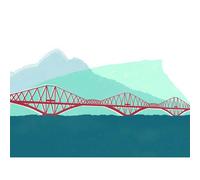 Artery8 Unframed Wall Art Scotland Edinburgh Forth Rail Arthurs Seat - 12X16 Inch