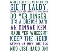 Artery8 Unframed Wall Art Scottish Sayings Phrases Scotland Typography - 12X16 Inch