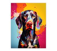 Artery8 Shorthaired German Pointer Dog Lover Gift Pet Portrait Colourful Artwork Painting Unframed Wall Art Print Poster Home Decor Premium