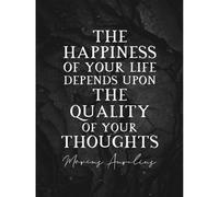 Artery8 Slate Quote Marcus Aurelius Happiness Quality Thoughts Unframed Wall Art Print Poster Home Decor Premium