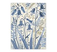 Artery8 Unframed Wall Art Spring Bluebells Bright Flower Painting Botanical - 12X16 Inch