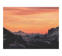 Artery8 Unframed Wall Art Sunrise Snowy Mountains - 12X16 Inch
