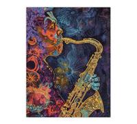 Artery8 Unframed Wall Art Transcendent Saxophone Music Trippy Concept - 12X16 Inch