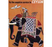 Artery8 Unframed Wall Art Travel Tourism Sapphire Ceylon Sri Lanka Elephant Mahout - 12X16 Inch