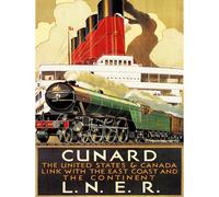 Artery8 Unframed Wall Art Travel Transport Train Rail Engine Ocean Liner Ship Steam Uk - 12X16 Inch