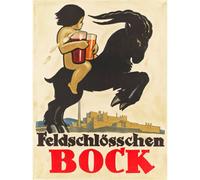 Artery8 Unframed Wall Art Trub & Co. Feldschlosschen Goat Ale Advert - 12X16 Inch