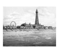 Artery8 Unframed Wall Art View From North Pier Blackpool Lancashire England 1895 - 12X16 Inch