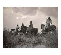 Wee Blue Coo Vintage Portrait Apache Native American Storm Cloud Art Print Poster Wall Decor 12X16 Inch