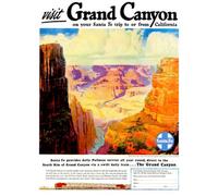 Artery8 Unframed Wall Art Vintage Travel Grand Canyon America - 12X16 Inch