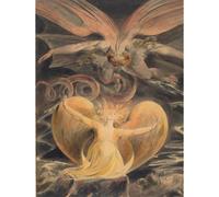 Artery8 Unframed Wall Art William Blake British Great Red Dragon Woman Clothed Sun Artwork - 12X16 Inch