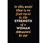 Artery8 Unframed Wall Art Woman Strength Determined Gold - 12X16 Inch