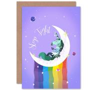 Artery8 Unicorn Sleep Tight Reading Kids Birthday Child Kids Card Artery8 Multicolor