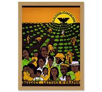 Artery8 United Farm Workers Grape Lettuce Boycott Political A4 Artwork Framed Wall Art Print
