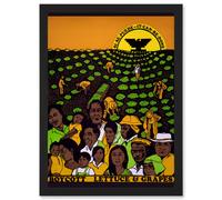 Artery8 United Farm Workers Grape Lettuce Boycott Political A4 Artwork Framed Wall Art Print in Black Artery8 Black