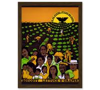 Artery8 United Farm Workers Grape Lettuce Boycott Political A4 Artwork Framed Wall Art Print in Brown Artery8 Brown
