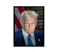 Artery8 United States 47th President Donald Trump Framed Canvas Wall Art Print in Blue | Size: W12" x H16" Artery8 Blue W12" x H16"