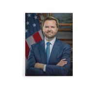 Artery8 United States 50th Vice President JD Vance Canvas Wall Art Print in Blue | Size: W24" x H32" Artery8 Blue W24" x H32"
