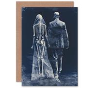 Artery8 Until Death Do Us Part Marriage Vows Anniversary Valentines Greeting Card in Blue Artery8 Blue