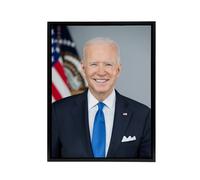 Artery8 US President Joe Biden United States Framed Canvas Wall Art Print | Size: W24" x H32" Artery8 Multicolor W24" x H32"