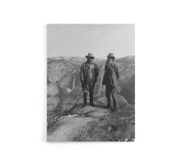 Artery8 US President Teddy Roosevelt & John Muir Canvas Wall Art Print in Grey | Size: W12" x H16" Artery8 Grey W12" x H16"