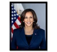 Artery8 US Vice President Kamala Harris United States America Portrait Photo Art Print Framed Poster Wall Decor 12x16 inch
