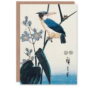 Artery8 Utagawa Hiroshige Art Card Kingfisher And Water Plantain