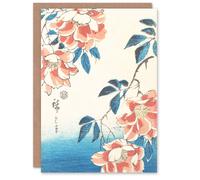 Artery8 Utagawa Hiroshige Art Card Rose Flowers Vintage Japanese