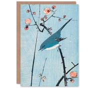 Artery8 Utagawa Hiroshige Art Card Warbler On Red Plum Branch