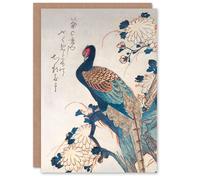 Artery8 Utagawa Hiroshige Japanese Art Card Pheasant And Chrysanthemums