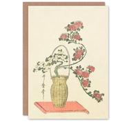 Artery8 Utamaro Kitagawa Art Card Chrysanthemum Ikebana Bouquet