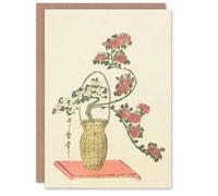 Artery8 Utamaro Kitagawa Art Card Chrysanthemum Ikebana Bouquet