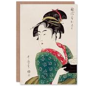 Artery8 Utamaro Kitagawa Japanese Art Card Naniwaya Okita Portrait