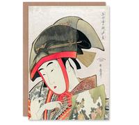 Artery8 Utamaro Kitagawa Japanese Art Card Woman Dancer With Fan