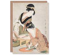 Artery8 Utamaro Kitagawa Japanese Art Card Women Preparing Sashimi