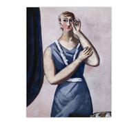 Artery8 Valentine Tessier Portrait Painting Beckmann Wall Art Poster Print in Pink | Size: W18" x H24" Artery8 Pink W18" x H24"