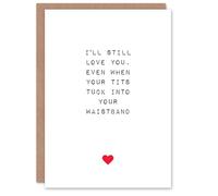 Artery8 Valentines Day Greeting Card Adult Rude Funny Even When Old and Saggy T*ts For Her Wife Partner