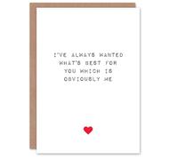 Artery8 Valentines Day Greeting Card Fun Funny Humour Best For You Me For Him or Her