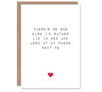 Artery8 Valentines Day Greeting Card Fun Funny Humour Look At Phone For Him or Her