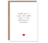 Artery8 Valentines Day Greeting Card Fun Funny Humour More Than Planned For Him or Her