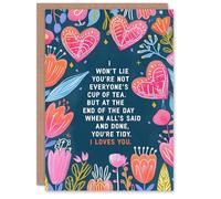 Artery8 Valentine's Day Greeting Card You're Tidy I Loves You Nessa Quote Blank For Him Or Her Art Anniversary Card