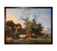 Artery8 Valois Landscape Painting Art Print Framed Poster Wall Decor 12x16 inch