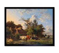 Artery8 Valois Landscape Painting Art Print Framed Poster Wall Decor 12x16 inch