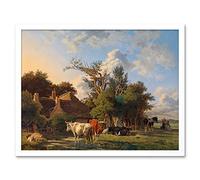 Artery8 Valois Landscape Painting Art Print Framed Poster Wall Decor 12x16 inch