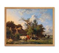Artery8 Valois Landscape Painting Art Print Framed Poster Wall Decor 12x16 inch