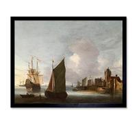 Artery8 Van Anthonissen Shipping East Schelde Zuidhavenpoort Art Print Framed Poster Wall Decor 12x16 inch