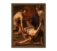 Artery8 Van Baburen Prometheus Being Chained By Vulcan Artwork Framed Wall Art Print 18X24 Inch