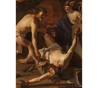 Artery8 Van Baburen Prometheus Being Chained By Vulcan Premium Wall Art Canvas Print 18X24 Inch