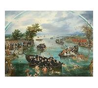 Artery8 Van De Venne Fishing For Souls Painting Art Print Canvas Premium Wall Decor Poster Mural