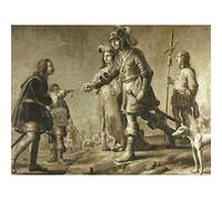 Artery8 Van De Venne Heusden and Wife Receiving Homage Large Wall Art Poster Print Thick Paper 18X24 Inch